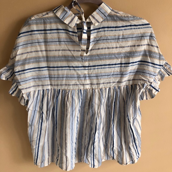 Zara Babydoll Stripped Top - Picture 3 of 4